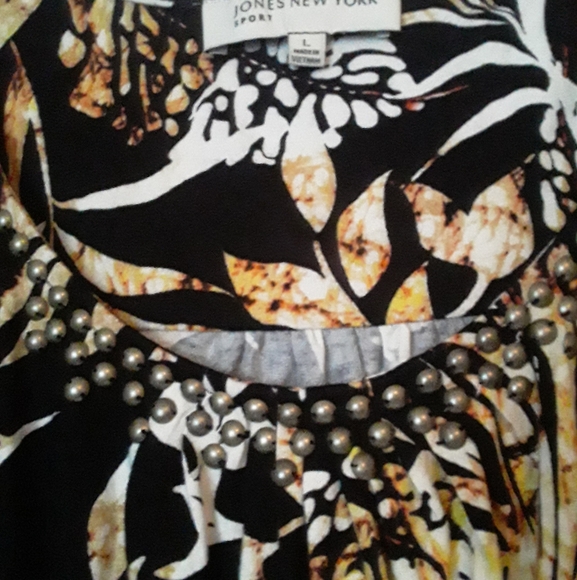 Jones New York batik print top size L - Picture 2 of 5